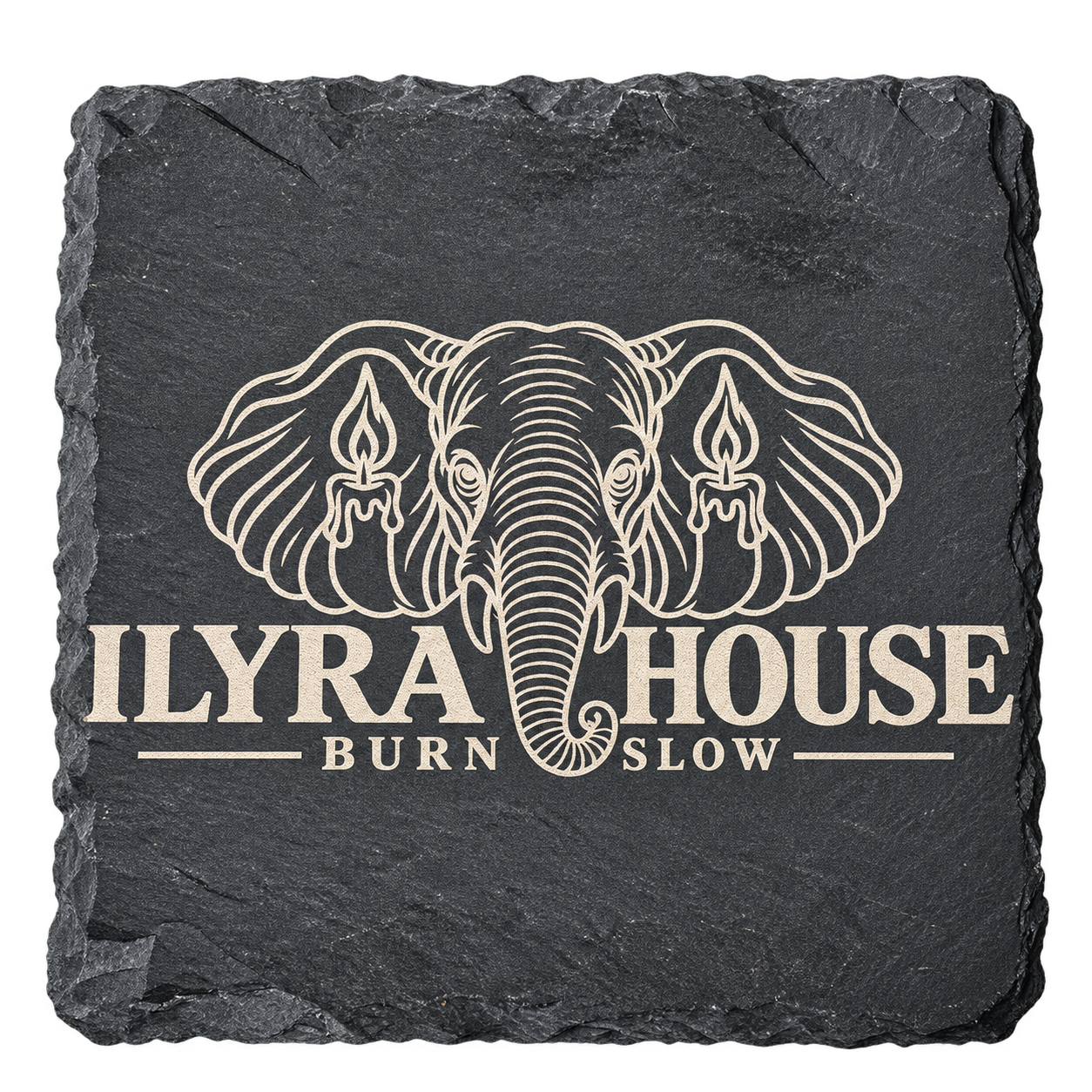 Ilyra House personalized slate coaster